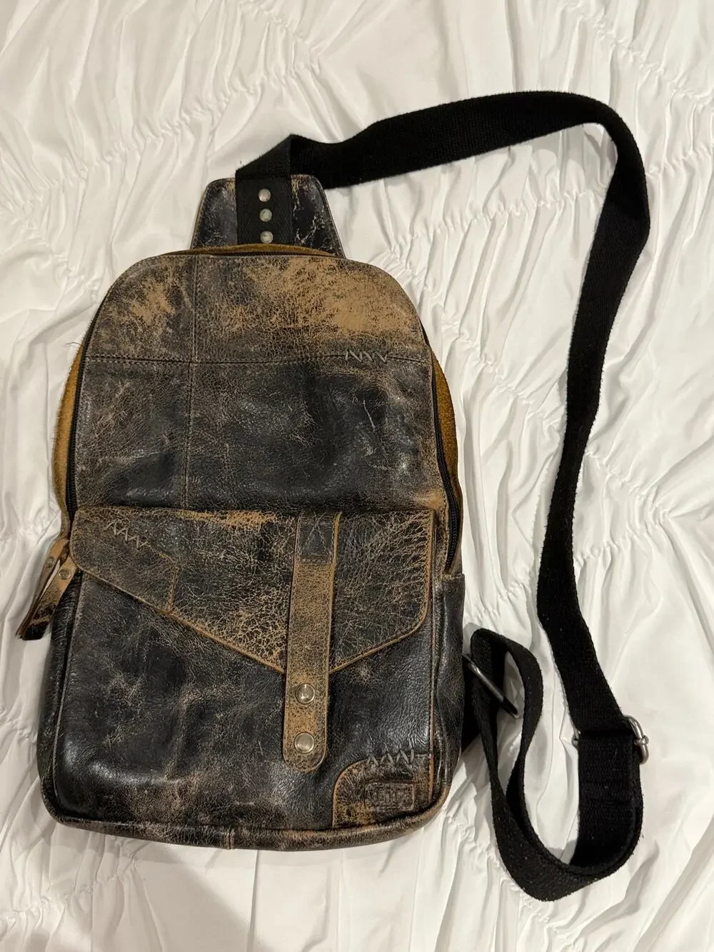 Bed Stu Boss Weathered Sling Crossbody Messenger Bag